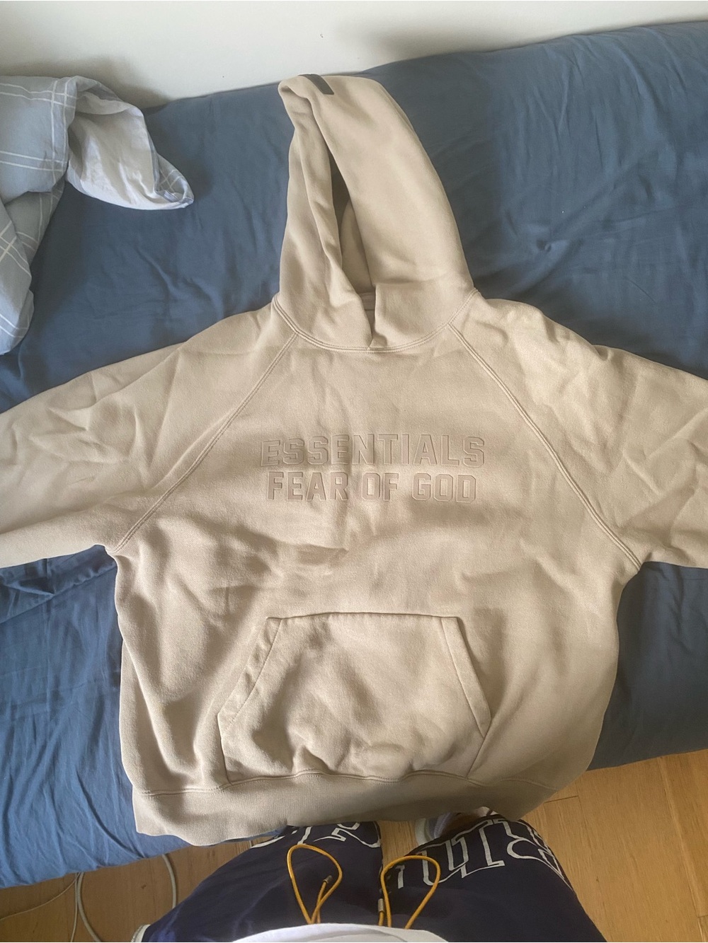 Fear of God Essentials Crewneck Hoodie in Beige